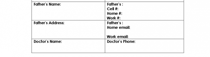 Child Case History Form Psychology